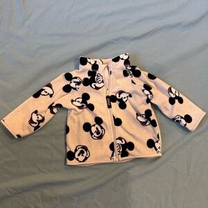 Baby H&M Mickey Mouse zip up fleece jacket -6m